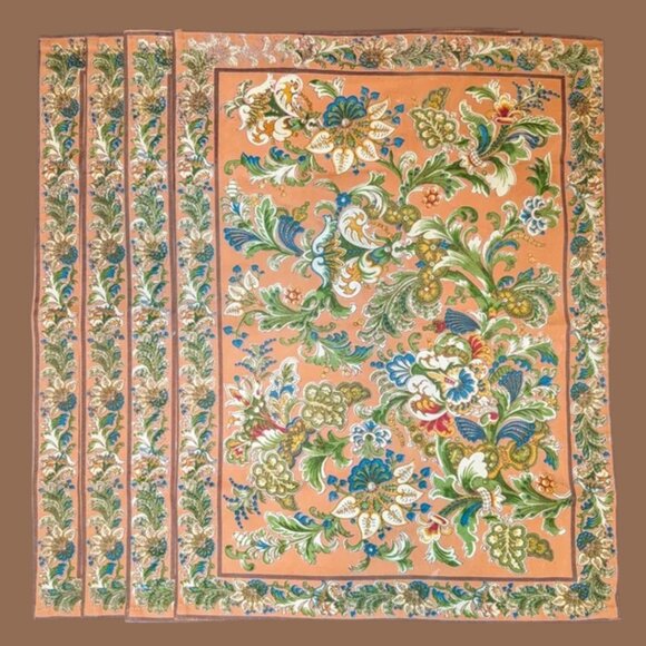 Vintage April Cornell Fabric Placemats – Set of 4 - Picture 1 of 1
